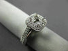 ESTATE WIDE .42CT DIAMOND 14KT WHITE GOLD MILGRAIN SEMI MOUNT ENGAGEMENT RING