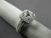 ESTATE WIDE .42CT DIAMOND 14KT WHITE GOLD MILGRAIN SEMI MOUNT ENGAGEMENT RING