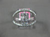 ESTATE WIDE .49CT DIAMOND 18KT WHITE GOLD CLASSIC SQUARE CLUSTER FRIENDSHIP RING