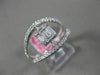 ESTATE WIDE .49CT DIAMOND 18KT WHITE GOLD CLASSIC SQUARE CLUSTER FRIENDSHIP RING