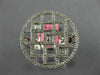 ESTATE LARGE .66CT DIAMOND 18KT WHITE GOLD ROUND AND BAGUETTE CIRCULAR FUN RING