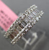 ESTATE WIDE 1.04CT ROUND BAGUETTE DIAMOND 18KT WHITE GOLD SEMI ETERNITY RING 6mm