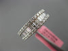 ESTATE WIDE 1.04CT ROUND BAGUETTE DIAMOND 18KT WHITE GOLD SEMI ETERNITY RING 6mm