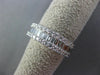ESTATE WIDE 1.04CT ROUND BAGUETTE DIAMOND 18KT WHITE GOLD SEMI ETERNITY RING 6mm