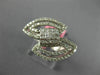 ESTATE WIDE .89CT DIAMOND 18K WHITE GOLD MULTI ROW MARQUISE SHAPE LOVE KNOT RING