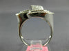 ESTATE WIDE .89CT DIAMOND 18K WHITE GOLD MULTI ROW MARQUISE SHAPE LOVE KNOT RING