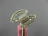 ESTATE WIDE .89CT DIAMOND 18K WHITE GOLD MULTI ROW MARQUISE SHAPE LOVE KNOT RING