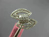 ESTATE WIDE .89CT DIAMOND 18K WHITE GOLD MULTI ROW MARQUISE SHAPE LOVE KNOT RING