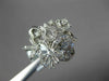 ESTATE WIDE .63CT DIAMOND 18K WHITE GOLD ROUND & BAGUETTE FLOWER SNOWFLAKE RING