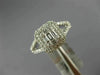LARGE .62CT DIAMOND 18KT WHITE GOLD 3D ROUND & BAGUETTE SQUARE ANNIVERSARY RING