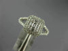 LARGE .62CT DIAMOND 18KT WHITE GOLD 3D ROUND & BAGUETTE SQUARE ANNIVERSARY RING