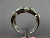 WIDE 1.39CT DIAMOND 18K WHITE GOLD ROUND & BAGUETTE CRISS CROSS ANNIVERSARY RING