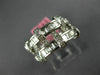 WIDE 1.39CT DIAMOND 18K WHITE GOLD ROUND & BAGUETTE CRISS CROSS ANNIVERSARY RING