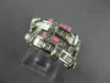 WIDE 1.39CT DIAMOND 18K WHITE GOLD ROUND & BAGUETTE CRISS CROSS ANNIVERSARY RING