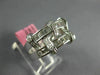 WIDE 1.39CT DIAMOND 18K WHITE GOLD ROUND & BAGUETTE CRISS CROSS ANNIVERSARY RING