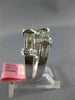 WIDE 1.39CT DIAMOND 18K WHITE GOLD ROUND & BAGUETTE CRISS CROSS ANNIVERSARY RING