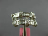 WIDE 1.39CT DIAMOND 18K WHITE GOLD ROUND & BAGUETTE CRISS CROSS ANNIVERSARY RING