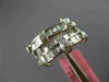 WIDE 1.39CT DIAMOND 18K WHITE GOLD ROUND & BAGUETTE CRISS CROSS ANNIVERSARY RING