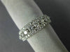 ESTATE WIDE 1.25CT DIAMOND 18KT WHITE GOLD 3D 3 ROW 6MM ROUND ANNIVERSARY RING