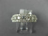 ESTATE WIDE 1.25CT DIAMOND 18KT WHITE GOLD 3D 3 ROW 6MM ROUND ANNIVERSARY RING