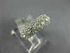 ESTATE WIDE 1.25CT DIAMOND 18KT WHITE GOLD 3D 3 ROW 6MM ROUND ANNIVERSARY RING