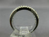 ESTATE WIDE 1.25CT DIAMOND 18KT WHITE GOLD 3D 3 ROW 6MM ROUND ANNIVERSARY RING