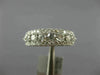 ESTATE WIDE 1.25CT DIAMOND 18KT WHITE GOLD 3D 3 ROW 6MM ROUND ANNIVERSARY RING