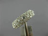 ESTATE WIDE 1.25CT DIAMOND 18KT WHITE GOLD 3D 3 ROW 6MM ROUND ANNIVERSARY RING