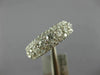 ESTATE WIDE 1.25CT DIAMOND 18KT WHITE GOLD 3D 3 ROW 6MM ROUND ANNIVERSARY RING