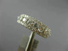 ESTATE WIDE 1.25CT DIAMOND 18KT WHITE GOLD 3D 3 ROW 6MM ROUND ANNIVERSARY RING