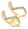 ESTATE WIDE .75CT ROUND CUT DIAMOND 18KT YELLOW GOLD CLASSIC DOUBLE V SHAPE RING
