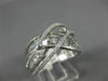 ESTATE WIDE .50CT DIAMOND 14KT WHITE GOLD 3D MULTI ROW CRISS CROSS X LOVE RING
