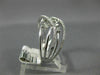 ESTATE WIDE .50CT DIAMOND 14KT WHITE GOLD 3D MULTI ROW CRISS CROSS X LOVE RING