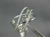 ESTATE WIDE .50CT DIAMOND 14KT WHITE GOLD 3D MULTI ROW CRISS CROSS X LOVE RING