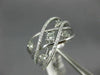 ESTATE WIDE .50CT DIAMOND 14KT WHITE GOLD 3D MULTI ROW CRISS CROSS X LOVE RING