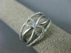 ESTATE WIDE .28CT DIAMOND 14KT WHITE GOLD 3D CLASSIC INFINITY FLOWER LOVE RING