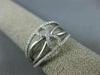 ESTATE WIDE .28CT DIAMOND 14KT WHITE GOLD 3D CLASSIC INFINITY FLOWER LOVE RING