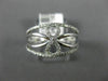 ESTATE WIDE .28CT DIAMOND 14KT WHITE GOLD 3D CLASSIC INFINITY FLOWER LOVE RING