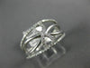 ESTATE WIDE .28CT DIAMOND 14KT WHITE GOLD 3D CLASSIC INFINITY FLOWER LOVE RING