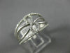 ESTATE WIDE .28CT DIAMOND 14KT WHITE GOLD 3D CLASSIC INFINITY FLOWER LOVE RING