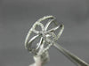 ESTATE WIDE .28CT DIAMOND 14KT WHITE GOLD 3D CLASSIC INFINITY FLOWER LOVE RING
