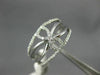 ESTATE WIDE .28CT DIAMOND 14KT WHITE GOLD 3D CLASSIC INFINITY FLOWER LOVE RING