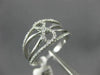 ESTATE WIDE .28CT DIAMOND 14KT WHITE GOLD 3D CLASSIC INFINITY FLOWER LOVE RING
