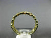 ESTATE WIDE .26CT DIAMOND 14K YELLOW GOLD 3D LEAF SEMI ETERNITY ANNIVERSARY RING