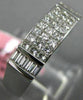 ESTATE .63CT DIAMOND 18K WHITE GOLD PRINCESS & BAGUETTE CHANNEL ANNIVERSARY RING