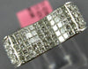 ESTATE WIDE 1.02CT DIAMOND 18KT WHITE GOLD 3D PRINCESS INVISIBLE BOW FUN RING