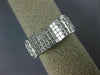 ESTATE WIDE 1.02CT DIAMOND 18KT WHITE GOLD 3D PRINCESS INVISIBLE BOW FUN RING