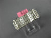 ESTATE WIDE 1.02CT DIAMOND 18KT WHITE GOLD 3D PRINCESS INVISIBLE BOW FUN RING