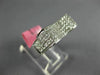 ESTATE WIDE 1.02CT DIAMOND 18KT WHITE GOLD 3D PRINCESS INVISIBLE BOW FUN RING
