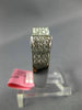 ESTATE WIDE 1.02CT DIAMOND 18KT WHITE GOLD 3D PRINCESS INVISIBLE BOW FUN RING
